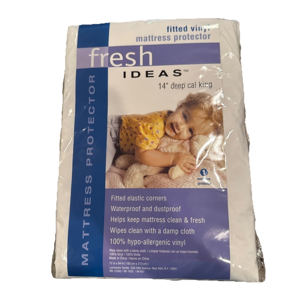 Fresh Ideas Mattress Protector California King Waterproof 14in Deep Bedding